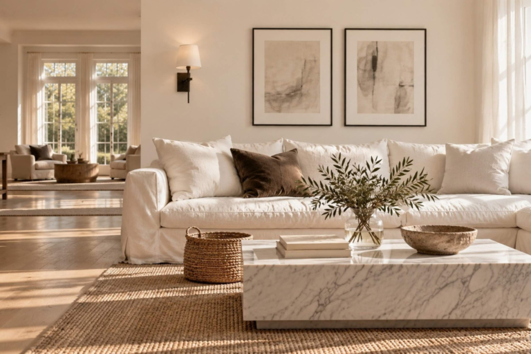 A quiet reading corner at home